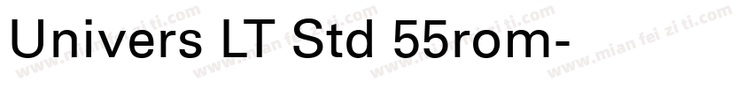 Univers LT Std 55rom字体转换
